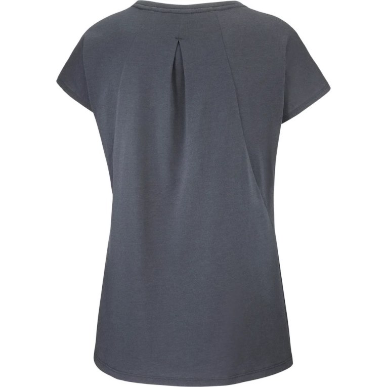 Camiseta Salomon Essential Shaped Corta Sleeve Mujer Negros | MX QJAS016